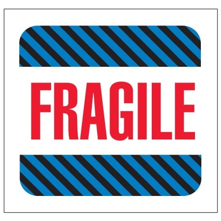Bsc Preferred 4 x 4'' - ''Fragile'' Labels, Style 3, 500PK SCL522